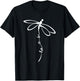 Let it Be Dragonfly Inspirational Positive Typography Design T-Shirt - T-Shirt | Black