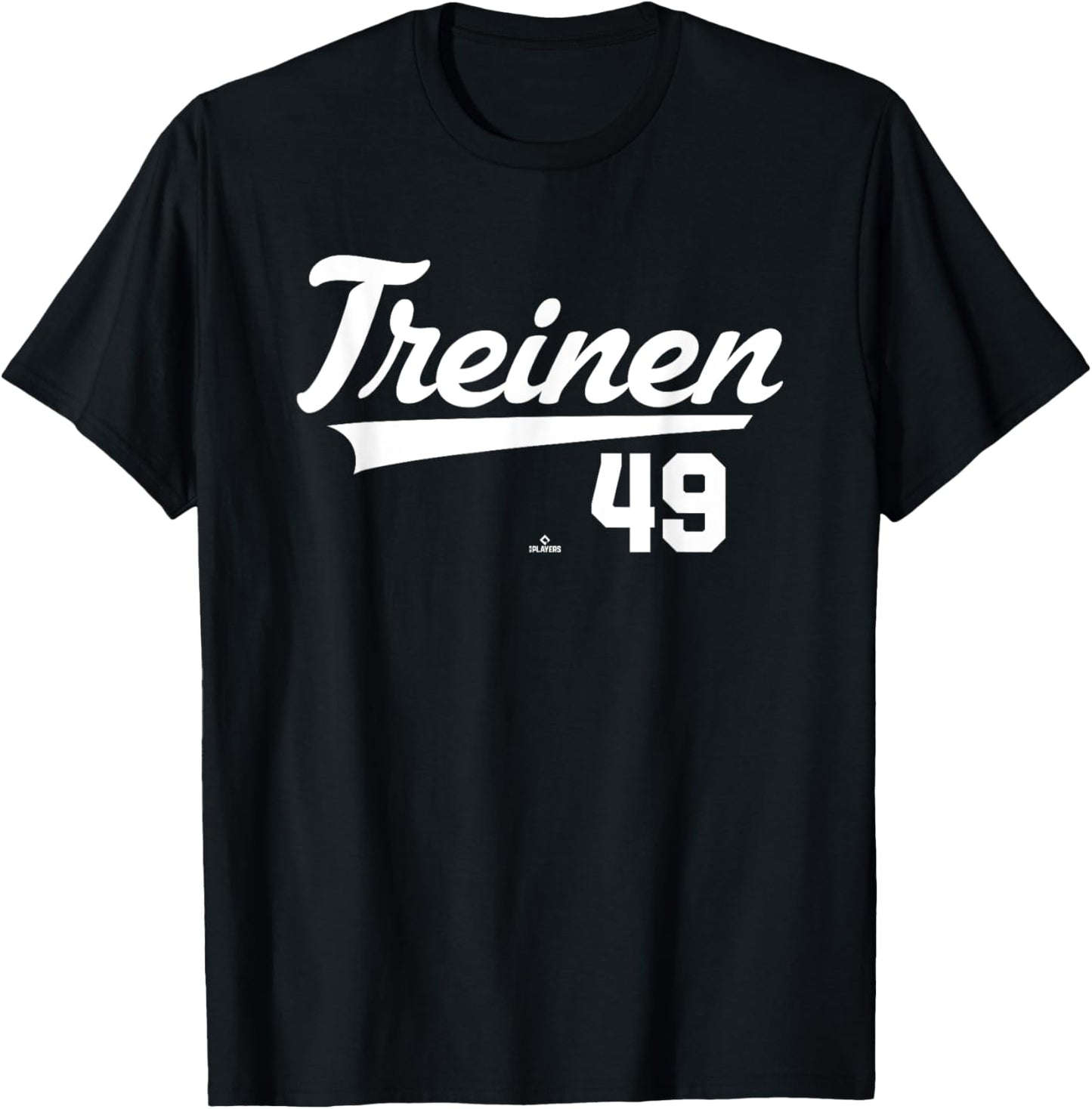 Player Name Swoosh Blake Treinen Los Angeles Baseball MLBPA T-Shirt - T-Shirt | Black