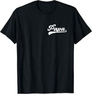 Papa Vintage Retro Father's Day for Papa Grandpa T-Shirt - T-Shirt | Black