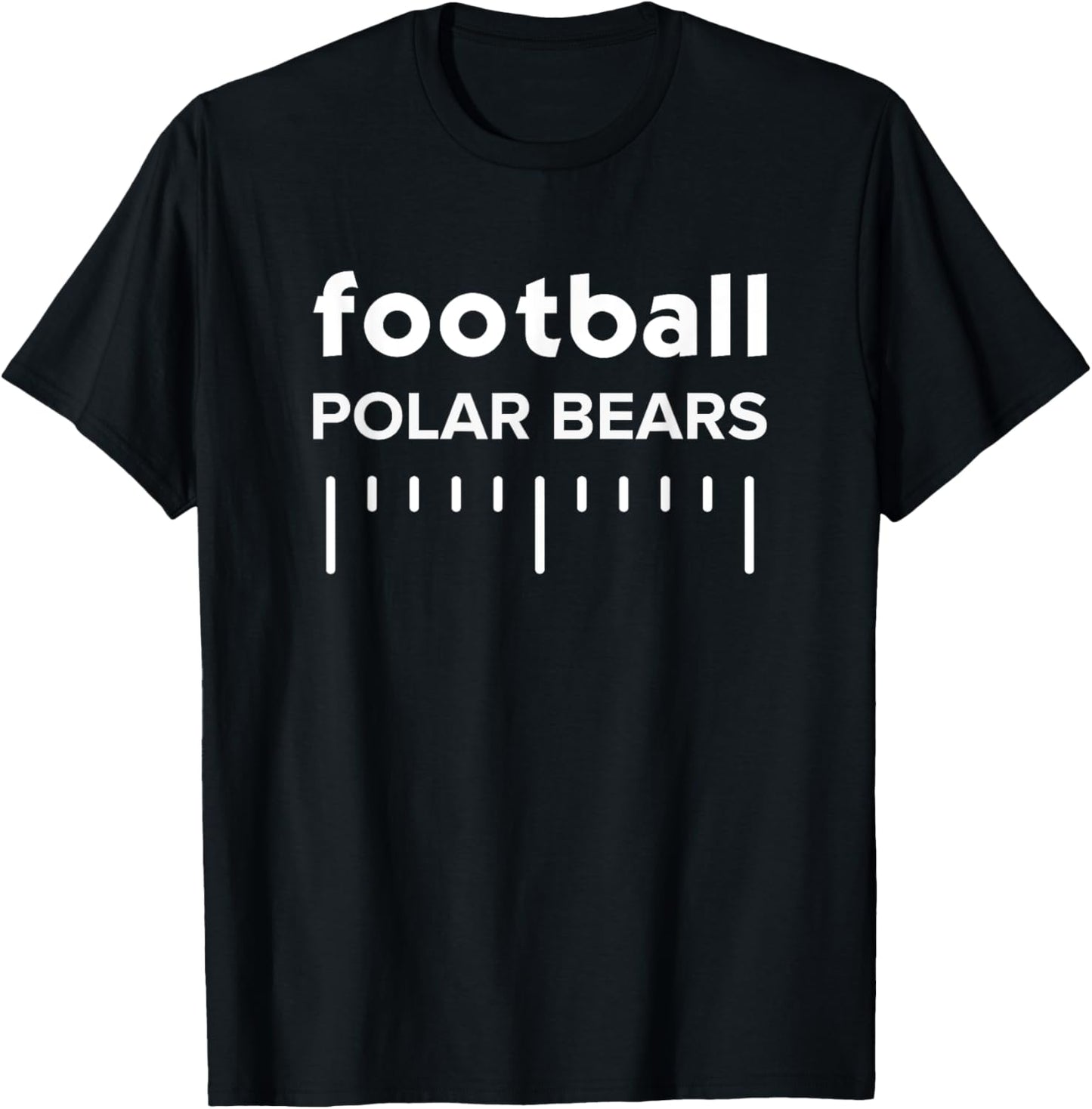 Bracken County Polar Bears Football Lines HS T-Shirt - T-Shirt | Black