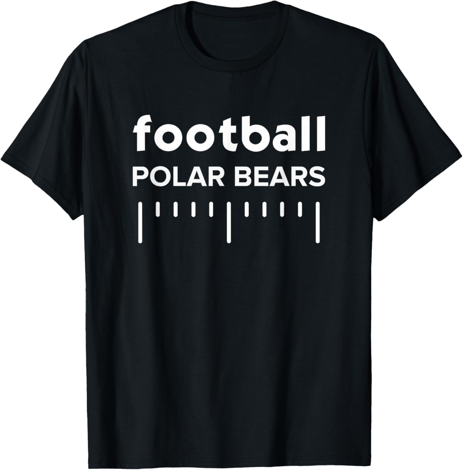 Bracken County Polar Bears Football Lines HS T-Shirt - T-Shirt | Black