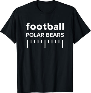 Bracken County Polar Bears Football Lines HS T-Shirt - T-Shirt | Black