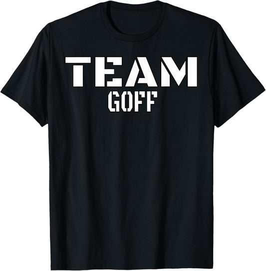 Team Goff Unique Personalized Matching Family T-Shirt - T-Shirt | Black