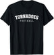 Tornadoes Richlands Vertical Arch Football HS T-Shirt - T-Shirt | Black