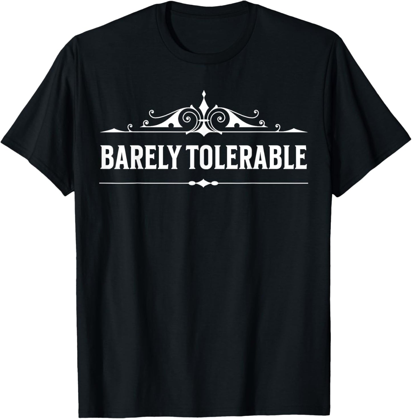 Jane Austen Barely Tolerable Book Quote T-Shirt - T-Shirt | Black