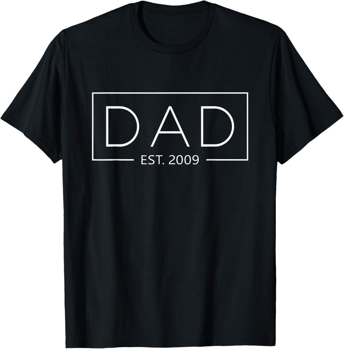 Dad 2009 Father Since 2009 Dad Est 2009 T-Shirt - T-Shirt | Black