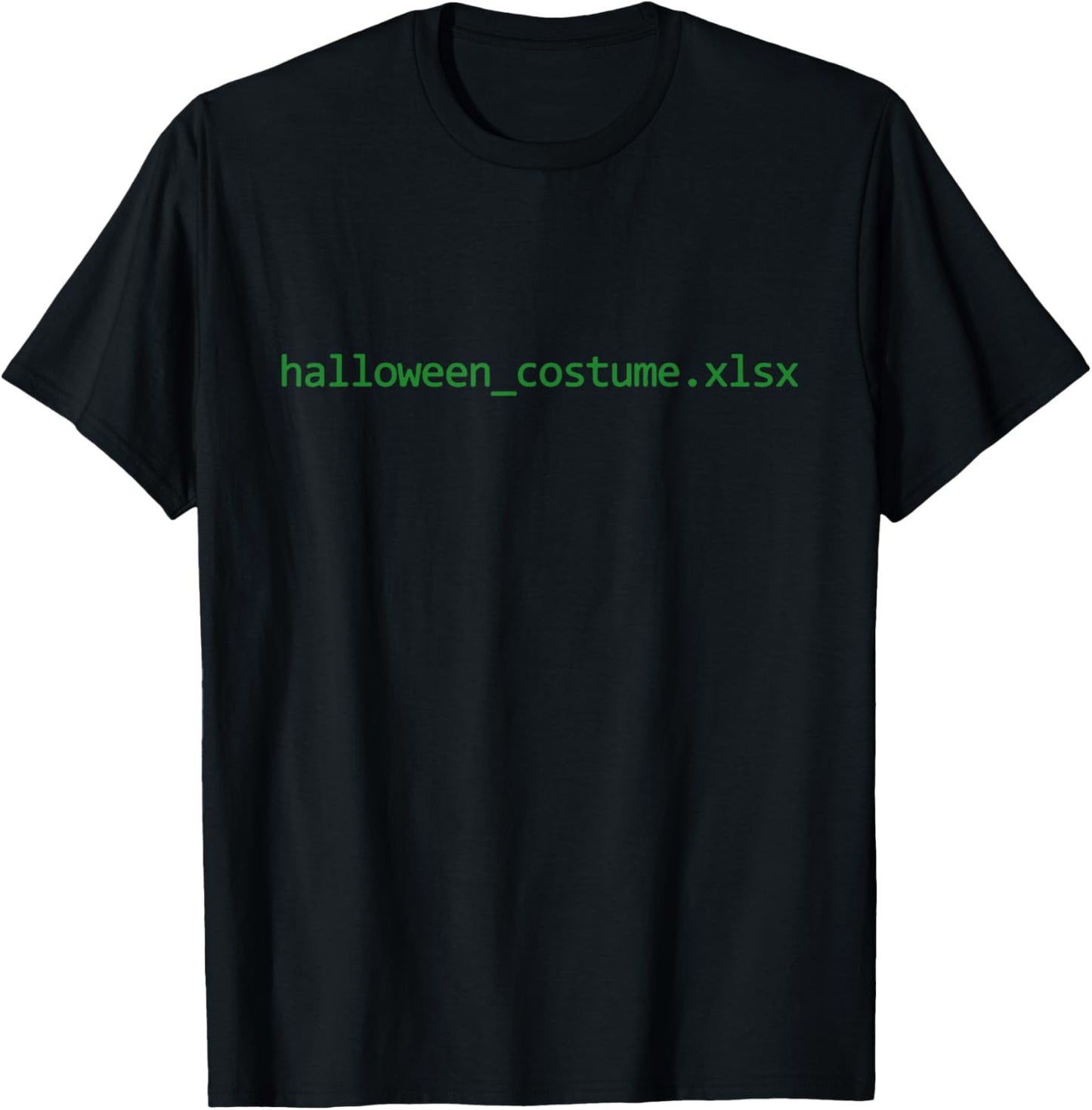 Vintage Funny Halloween Excel Spreadsheet File T-Shirt - T-Shirt | Black