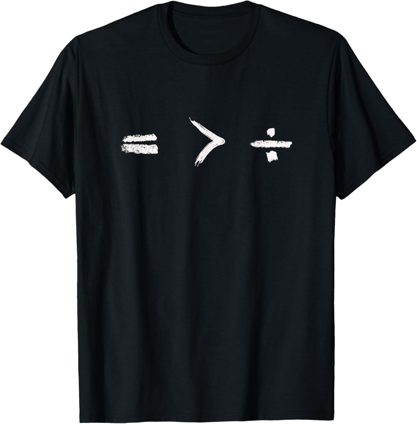 Equality is Better than Division Equal Rights Math Symbol T-Shirt - T-Shirt | Black