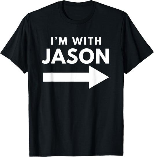 I'm With Jason Funny Group Couples Halloween Costume T-Shirt - T-Shirt | Black