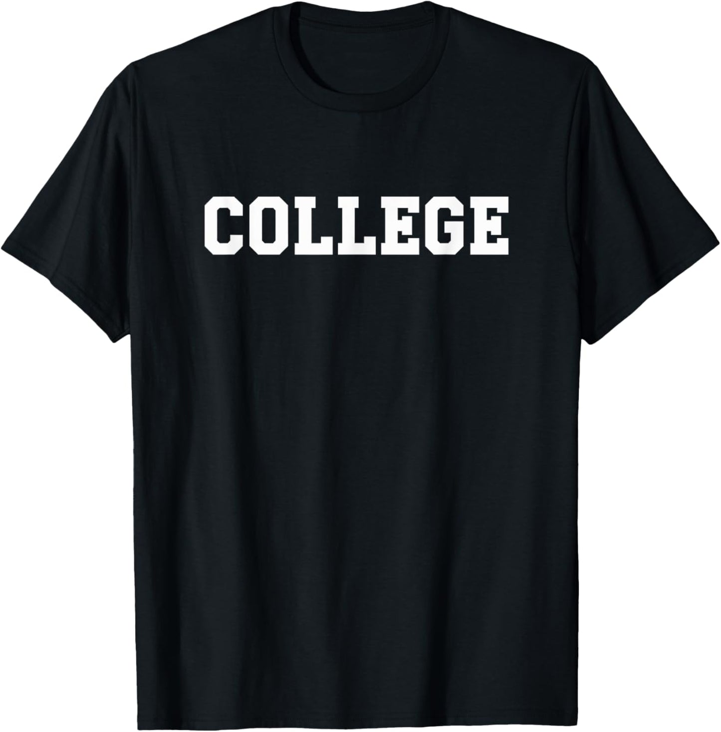 COLLEGE | Film Movie Wardrobe Shirt That Says COLLEGE T-Shirt - T-Shirt | Black