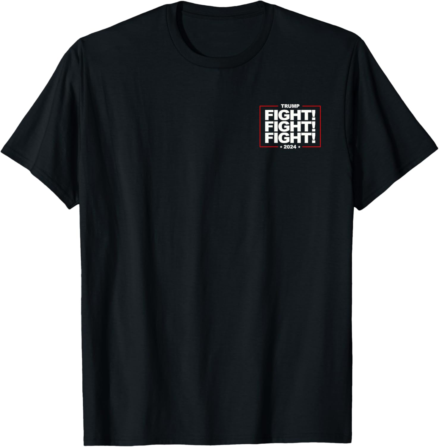 Fight! Fight! Fight! Fight Fight Fight Trump 2024 Quote T-Shirt - T-Shirt | Black