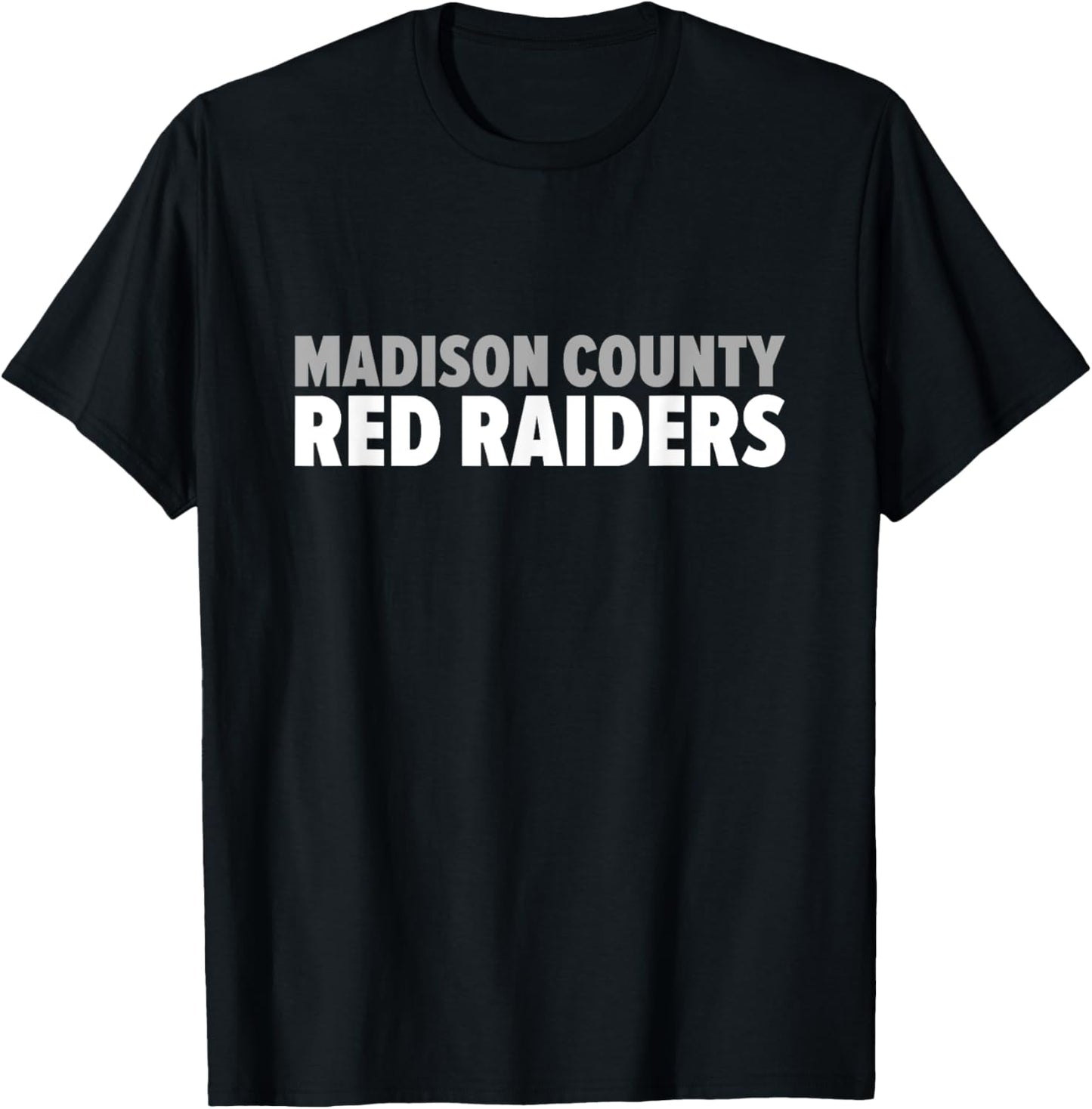 Madison County Red Raiders Bold T-Shirt - T-Shirt | Black