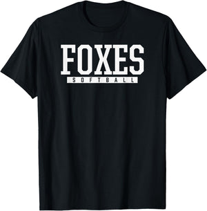 Yorkville Foxes Softball HS T-Shirt - T-Shirt | Black