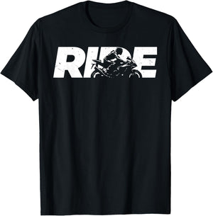Cool Motorcycle Women Sport Ride Motorcycle Rider T-Shirt - T-Shirt | Black