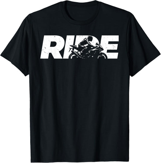 Cool Motorcycle Women Sport Ride Motorcycle Rider T-Shirt - T-Shirt | Black