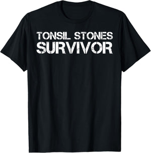 Tonsil Stones Survivor T-Shirt - T-Shirt | Black