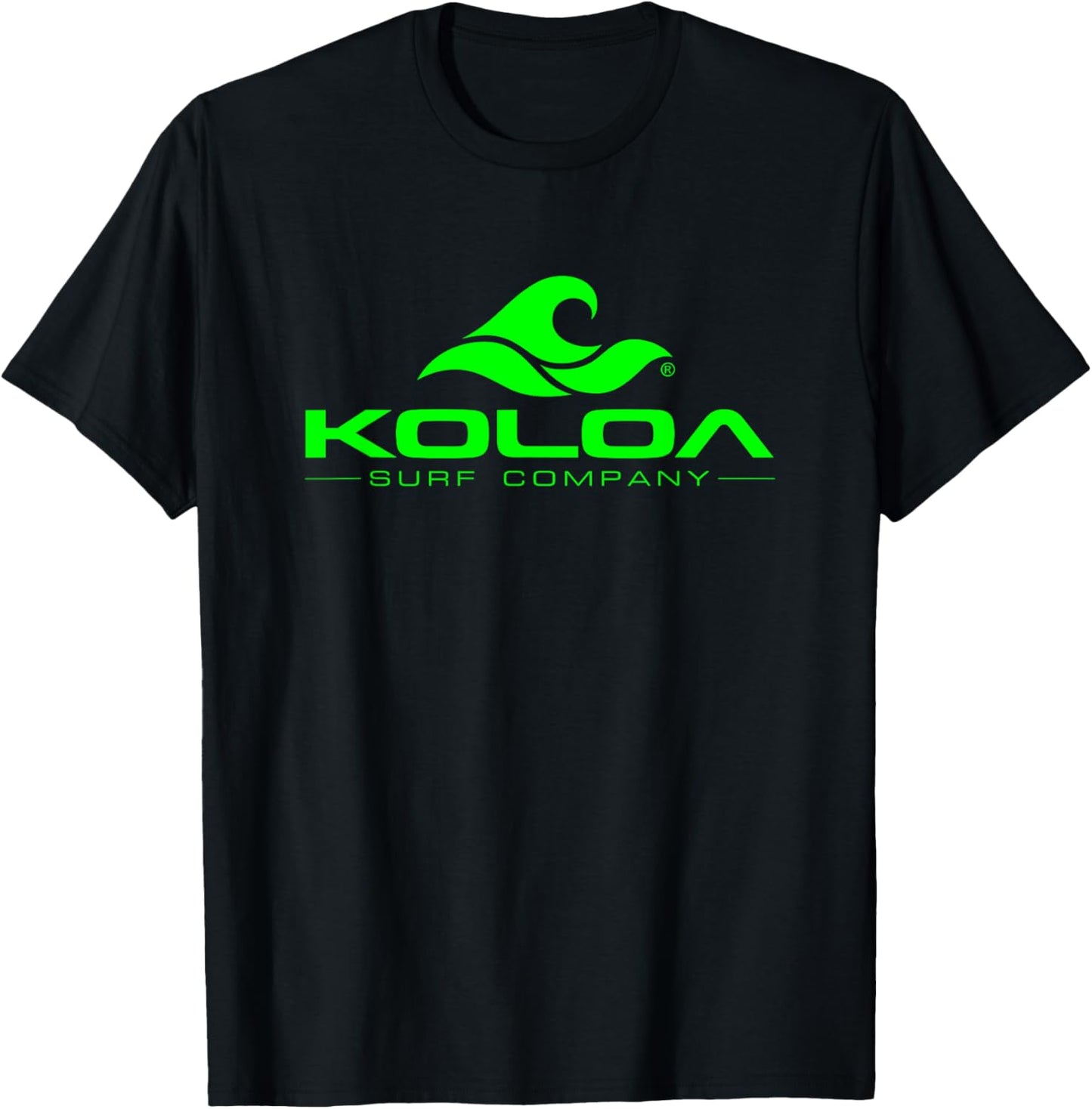 Koloa Surf Classic Green Wave Logo Graphic T-Shirt - T-Shirt | Black