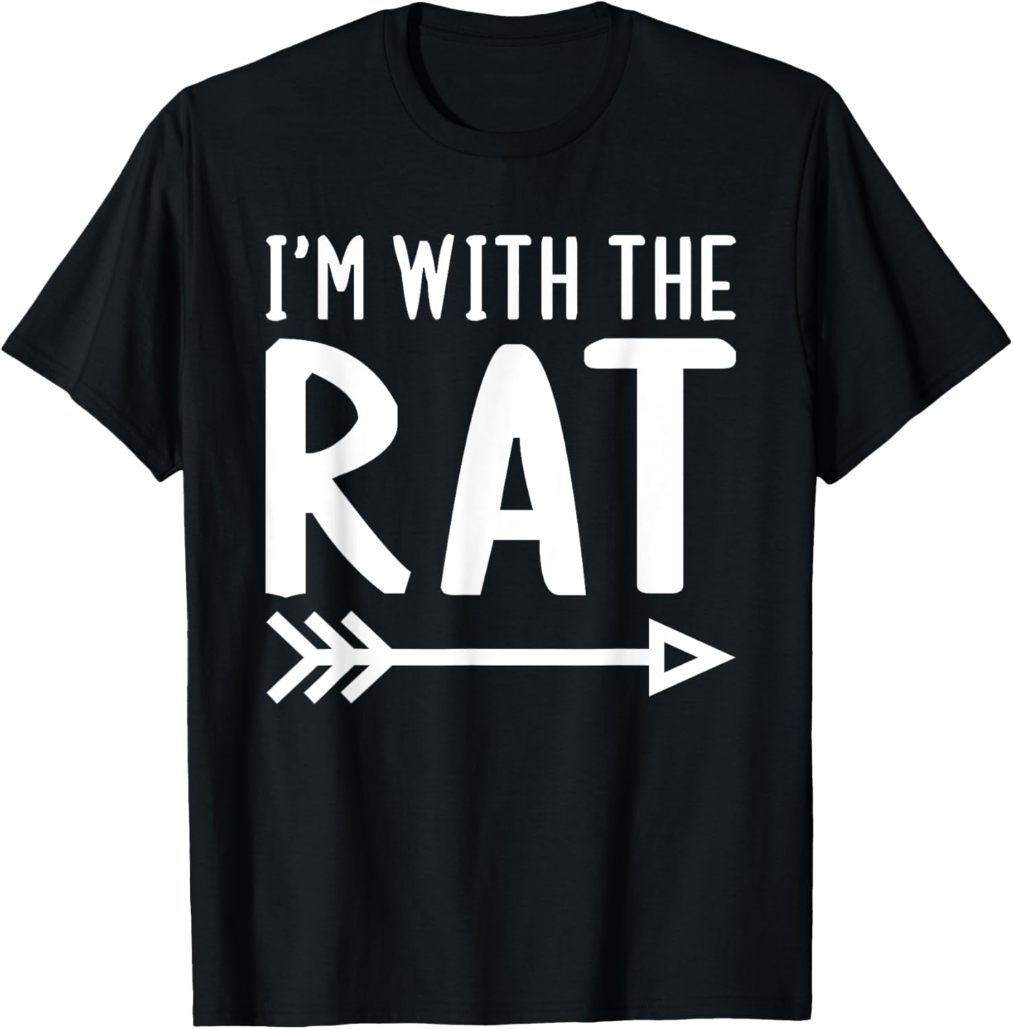 I'm With The Rat Funny Matching Halloween Couple Costume T-Shirt - T-Shirt | Black