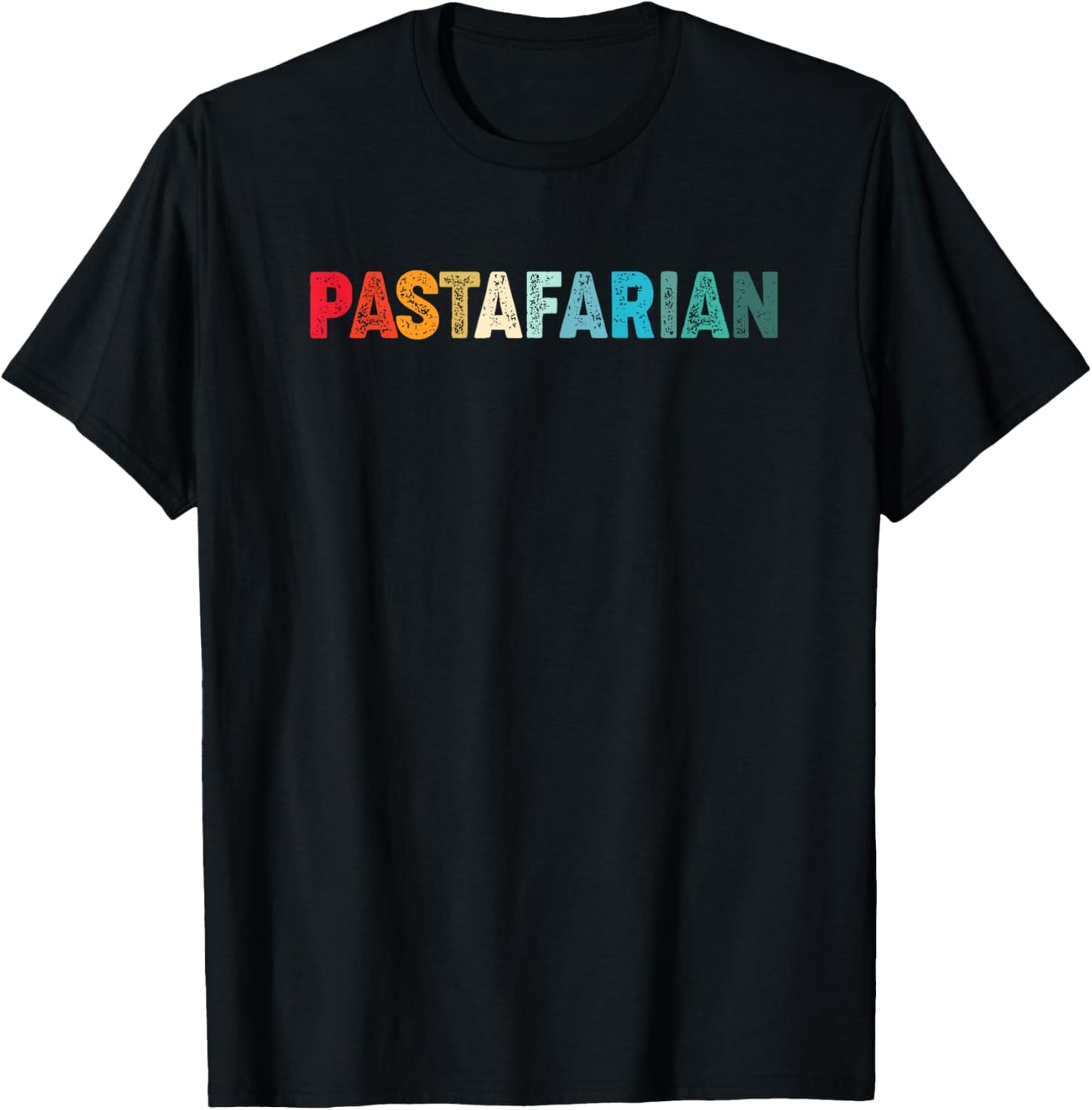 Retro Flying Spaghetti Monster Pastafarian T-Shirt - T-Shirt | Black