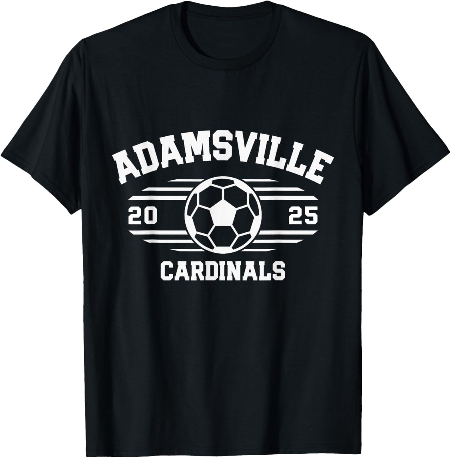 Adamsville Cardinals Soccer Ball 2025 T-Shirt - T-Shirt | Black