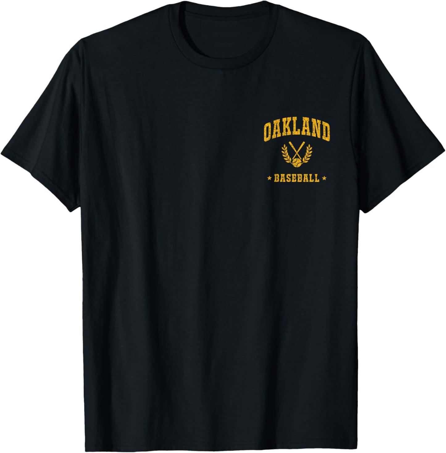 Oakland Baseball Vintage Gameday Retro Baseball Lover T-Shirt - T-Shirt | Black
