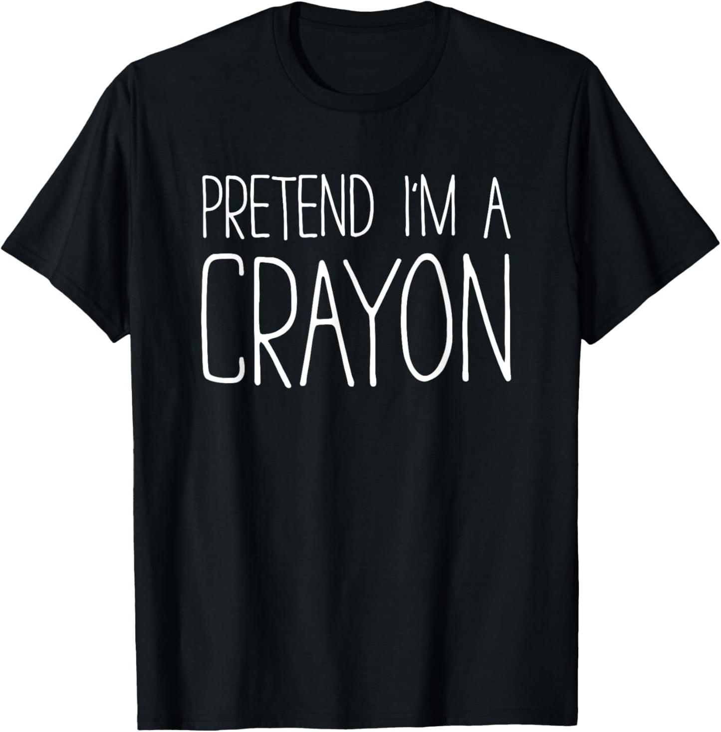 Pretend I'm A Crayon Shirt Adult Kids Men Women Costume T-Shirt - T-Shirt | Black