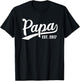 Papa 2017 Papa Since 2017 Papa Est 2017 T-Shirt - T-Shirt | Black