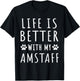 Life Is Better With My AmStaff Funny AmStaff Dog Mama Puppy Women T-Shirt - T-Shirt | Black
