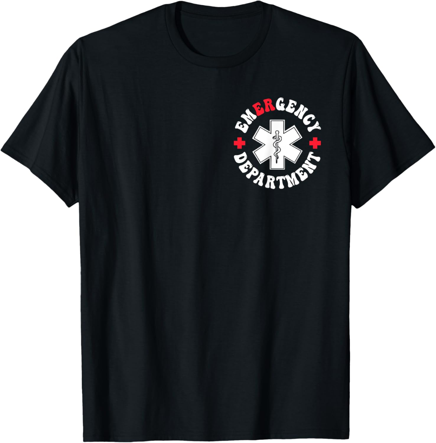 Groovy Pocket Emergency Department Er Nurse Er Dept Er Room T-Shirt - T-Shirt | Black
