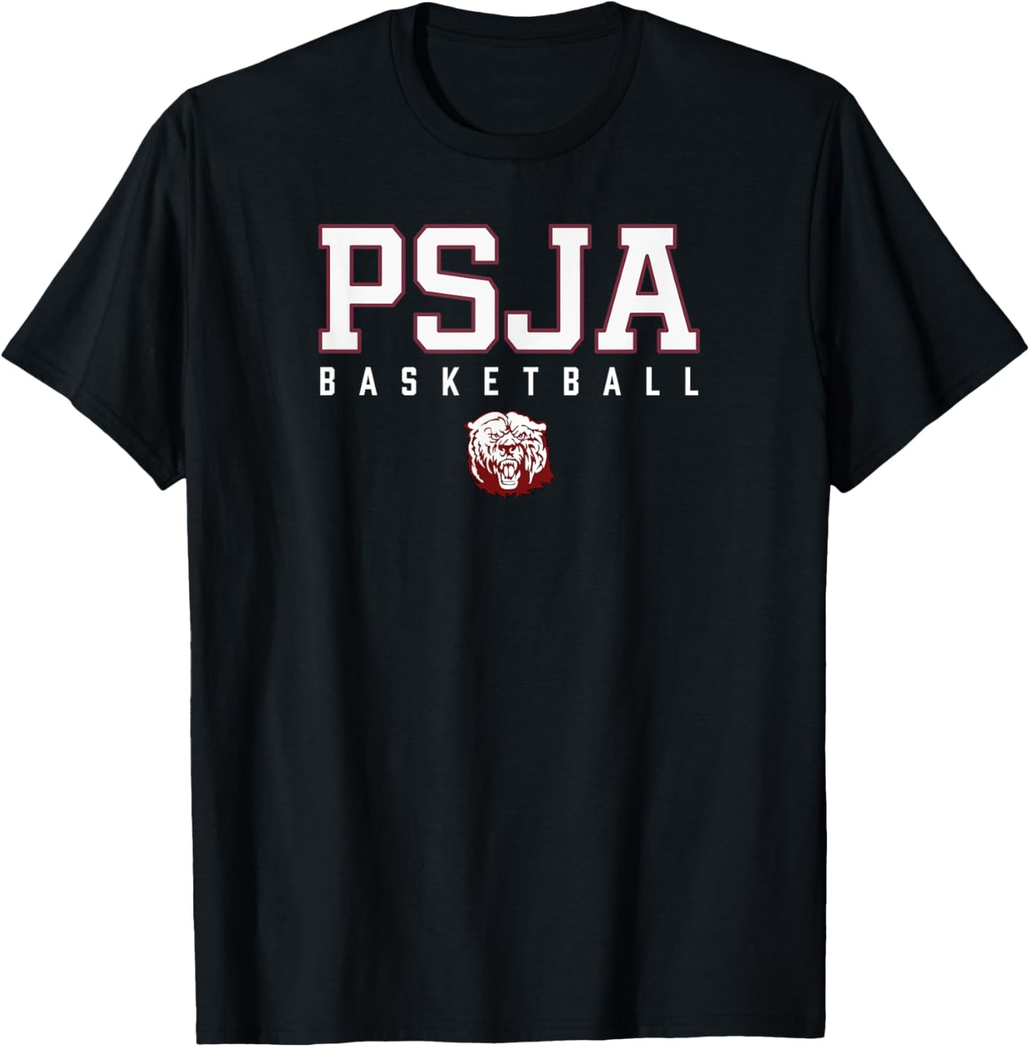 PSJA Battlin Bear Logo Basketball HS T-Shirt - T-Shirt | Black