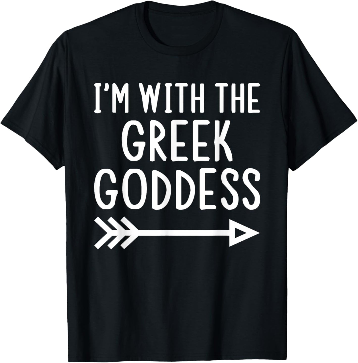 I'm With The Greek Goddess Funny Matching Halloween Costume T-Shirt - T-Shirt | Black