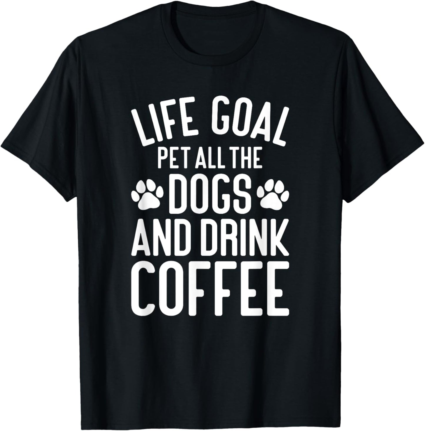 Coffee Pet All The Dogs Funny Dogs and Coffee T-Shirt - T-Shirt | Black