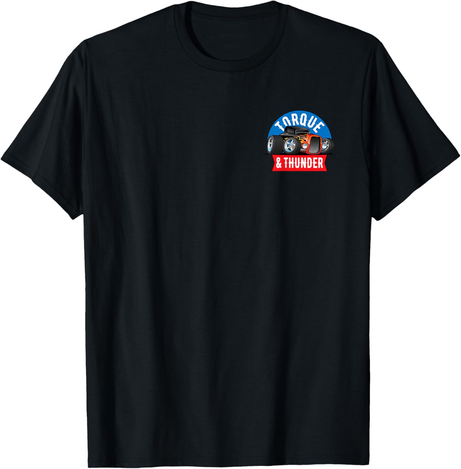 Torque and Thunder Muscle Cars Classic Cars Hotrods Cartoon T-Shirt - T-Shirt | Black