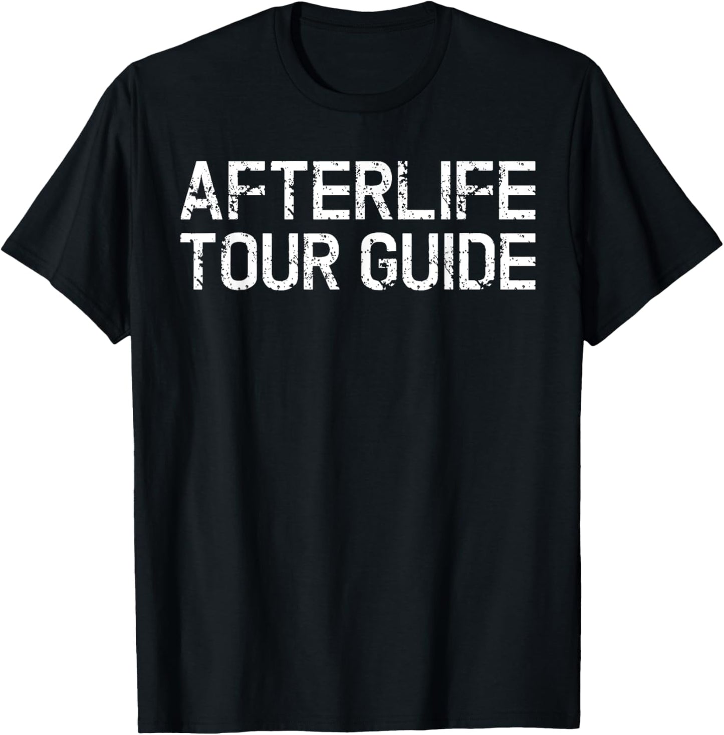 Fun Simple Paranormal Afterlife Tour Guide Halloween T-Shirt - T-Shirt | Black