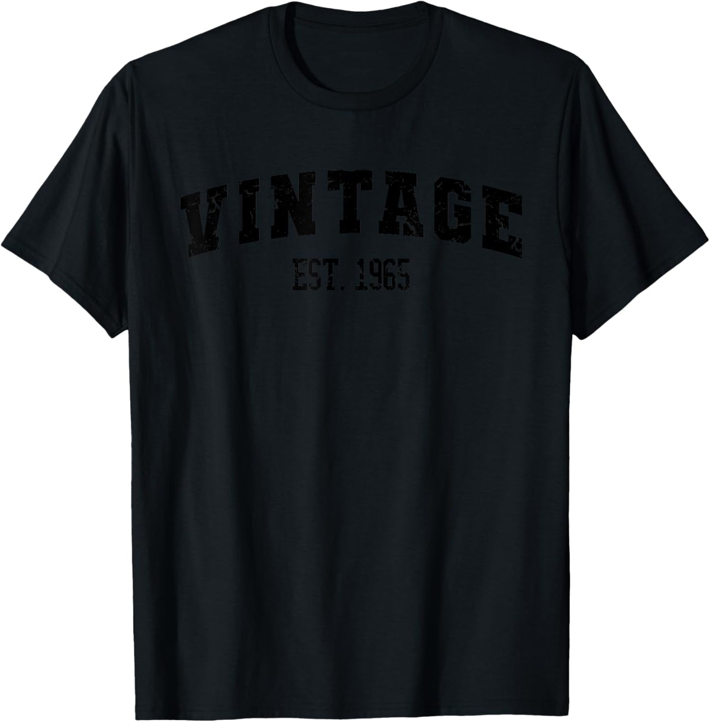 Vintage Est. 1965, 60 Years Old Women 60th Birthday T-Shirt - T-Shirt | Black