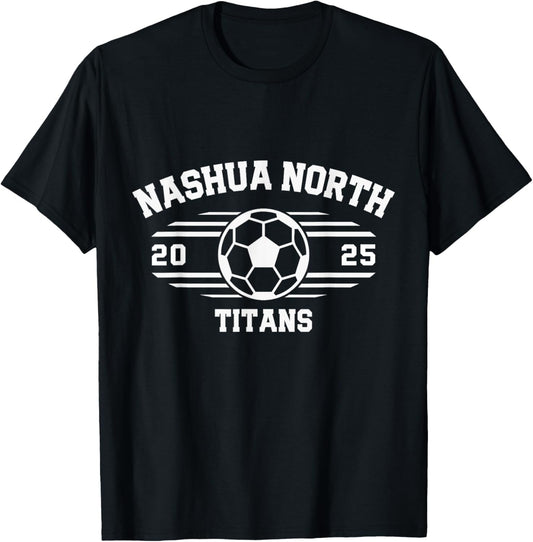 Nashua North Titans Soccer Ball 2025 T-Shirt - T-Shirt | Black