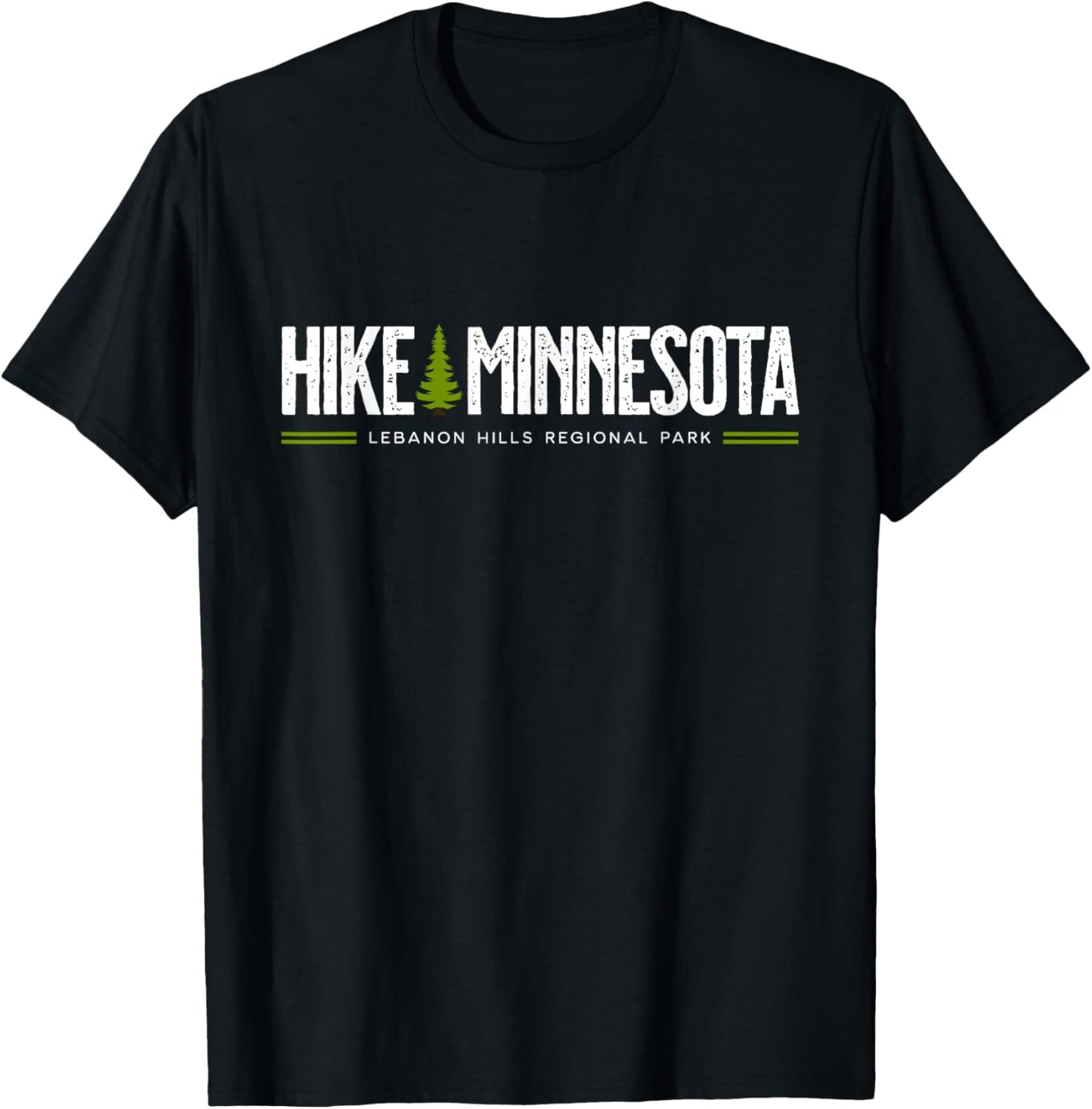 Minnesota Lebanon Hills Park Hike Tree Retro Graphic T-Shirt - T-Shirt | Black