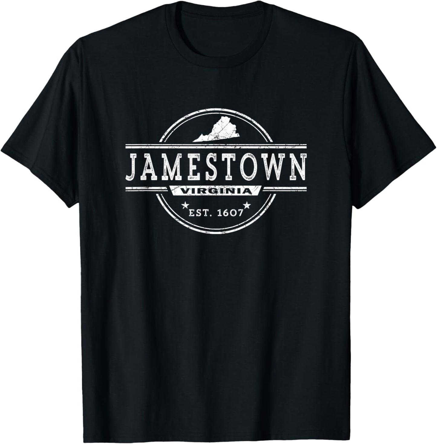 Vintage Jamestown Virginia T-Shirt - T-Shirt | Black