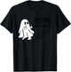 Spook around & find out funny middle finger ghost Halloween T-Shirt - T-Shirt | Black