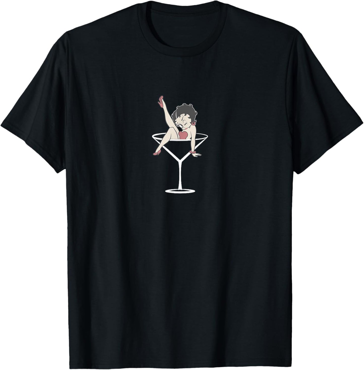 Betty Boop Vintage Classic Martini Betty T-Shirt - T-Shirt | Black