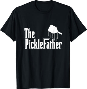 Funny Pickleball The Picklefather Funny Fathers T-Shirt - T-Shirt | Black