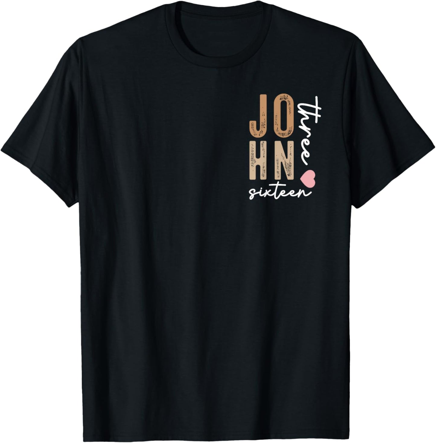 Christian For God So Loved The World Front and Back Art T-Shirt - T-Shirt | Black