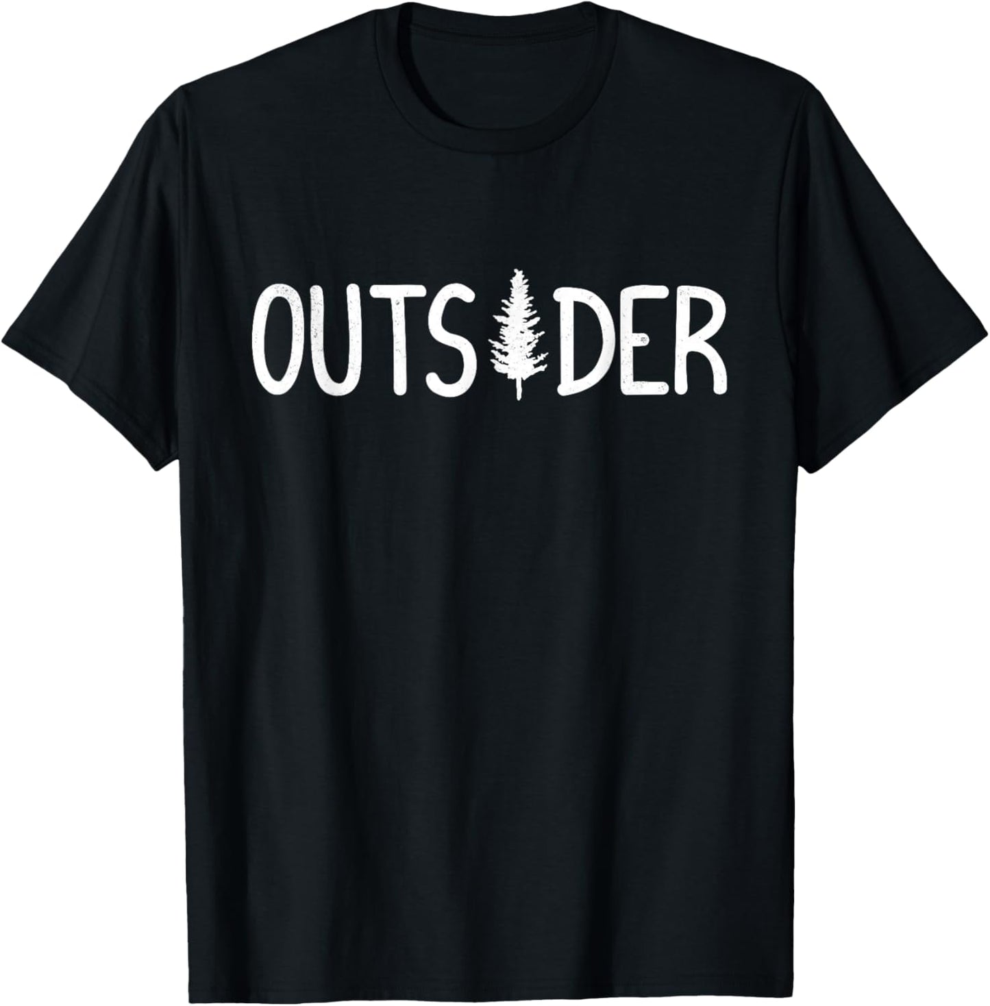 Outsider Pine Tree Graphic Enthusiasts T-Shirt - T-Shirt | Black