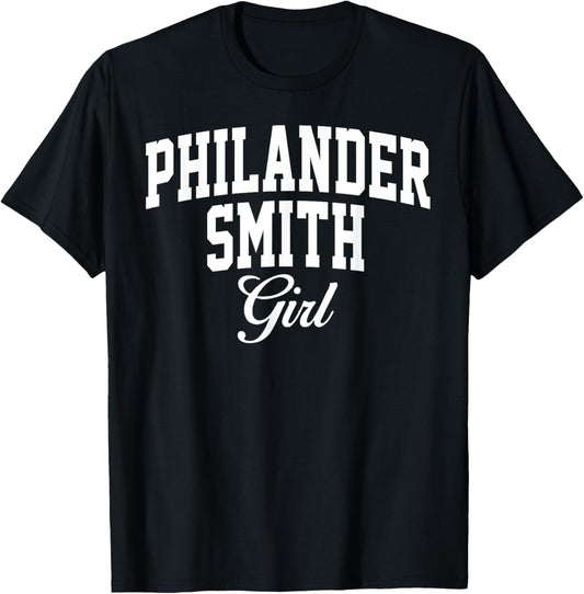 Philander Smith College Girl Arch Vintage Design Women Girls T-Shirt - T-Shirt | Black