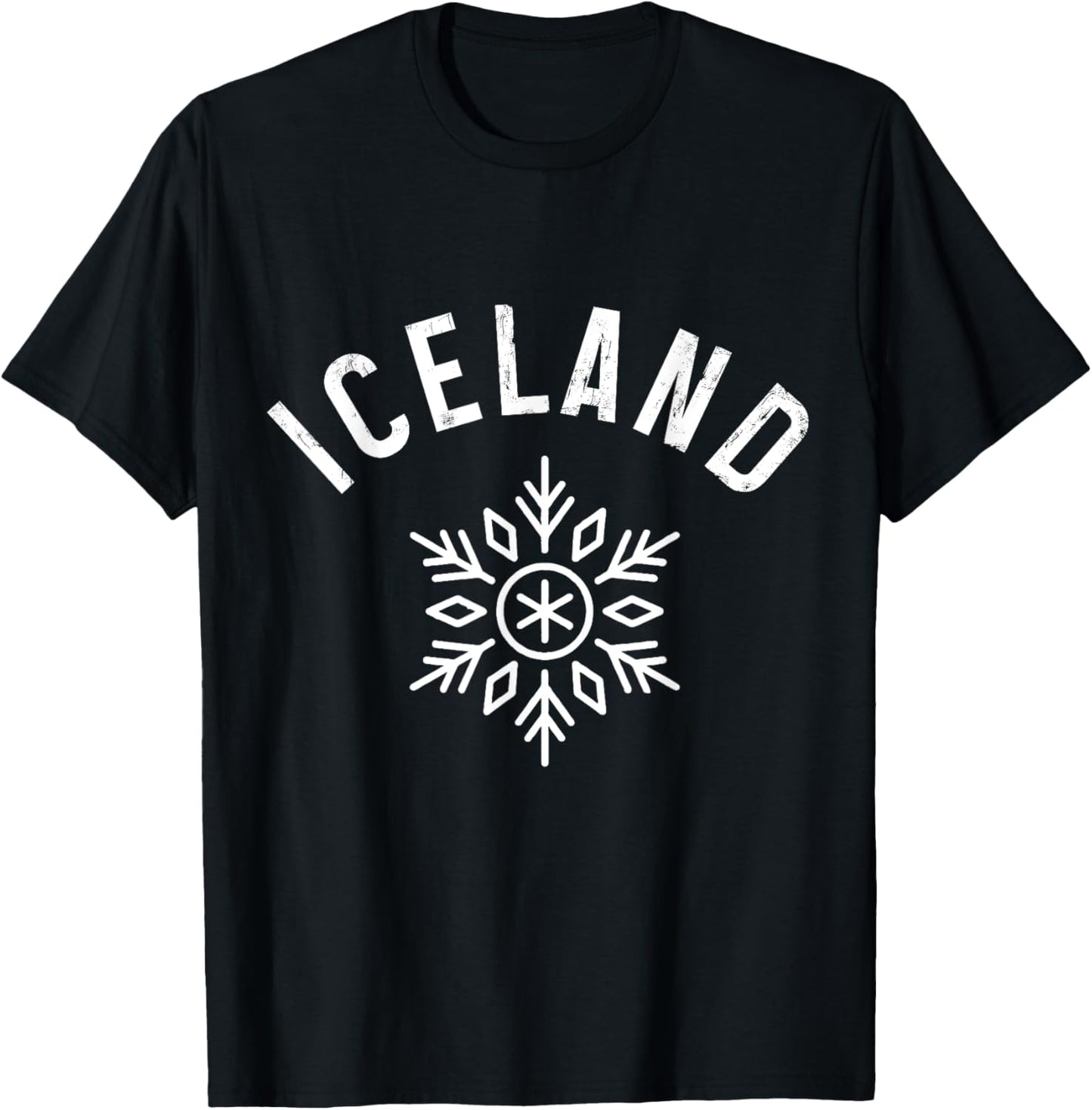 Iceland Snowflake Icelandic Reykjavik Iceland Souvenir T-Shirt - T-Shirt | Black