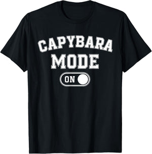 Capybara Mode On Costume Funny Giant Rodent Gift Animal Love T-Shirt - T-Shirt | Black