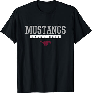 Clifton Mustangs Logo Basketball HS T-Shirt - T-Shirt | Black