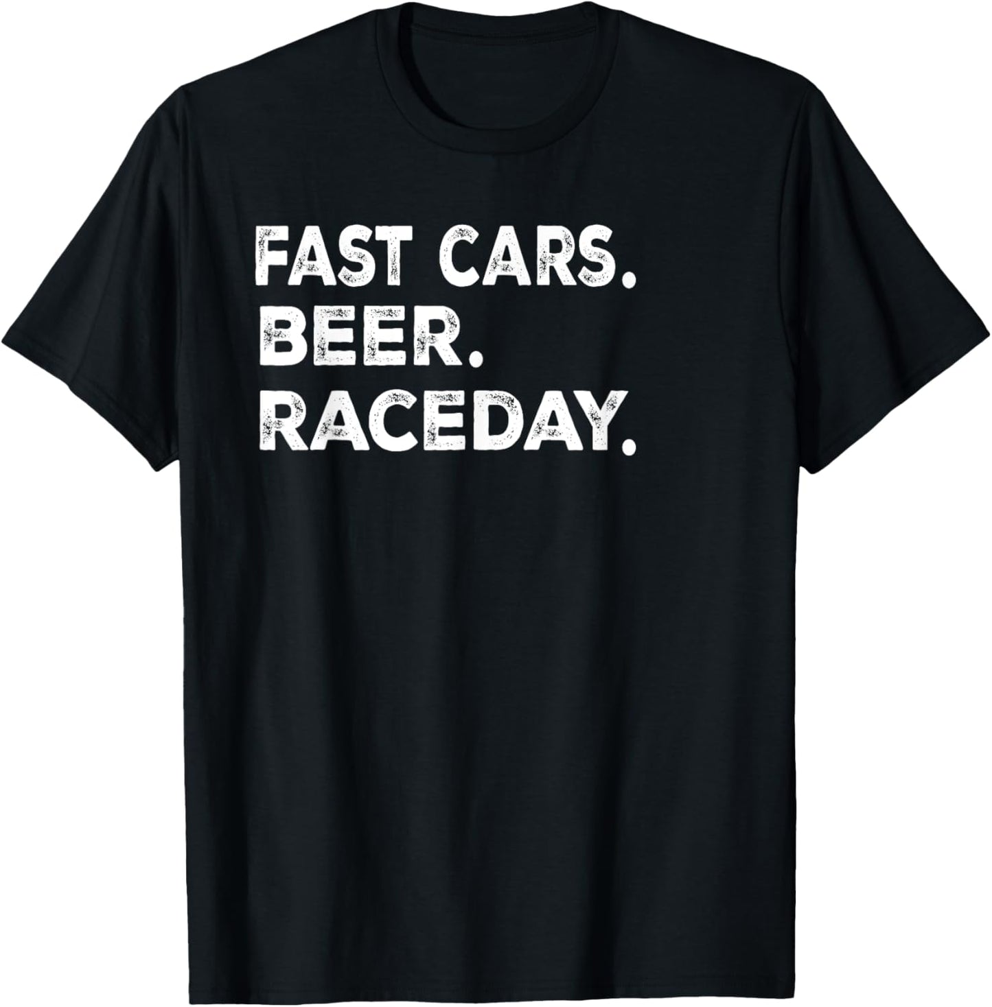 Fast Cars Beer Raceday T-Shirt - T-Shirt | Black