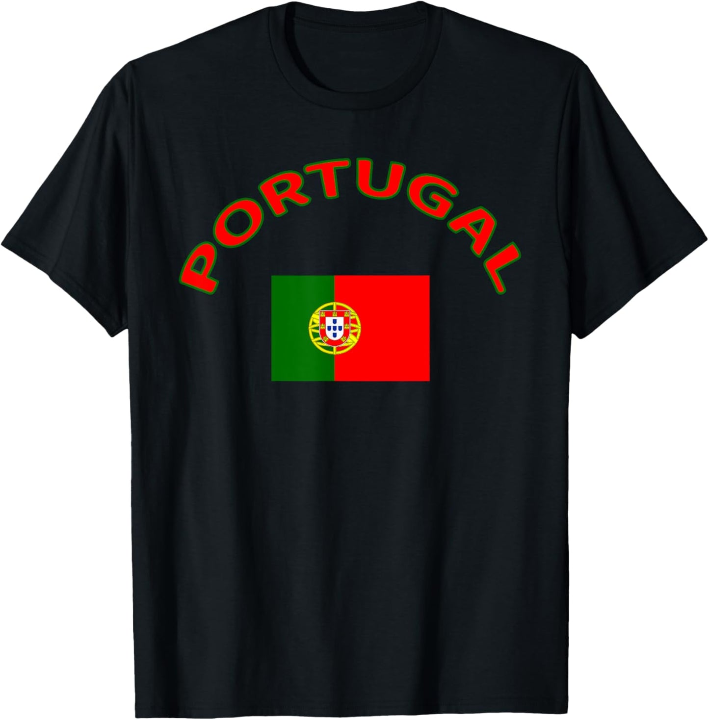 Portugal Flag, Portugal Vacation, Portugal Travel, Portugal T-Shirt - T-Shirt | Black
