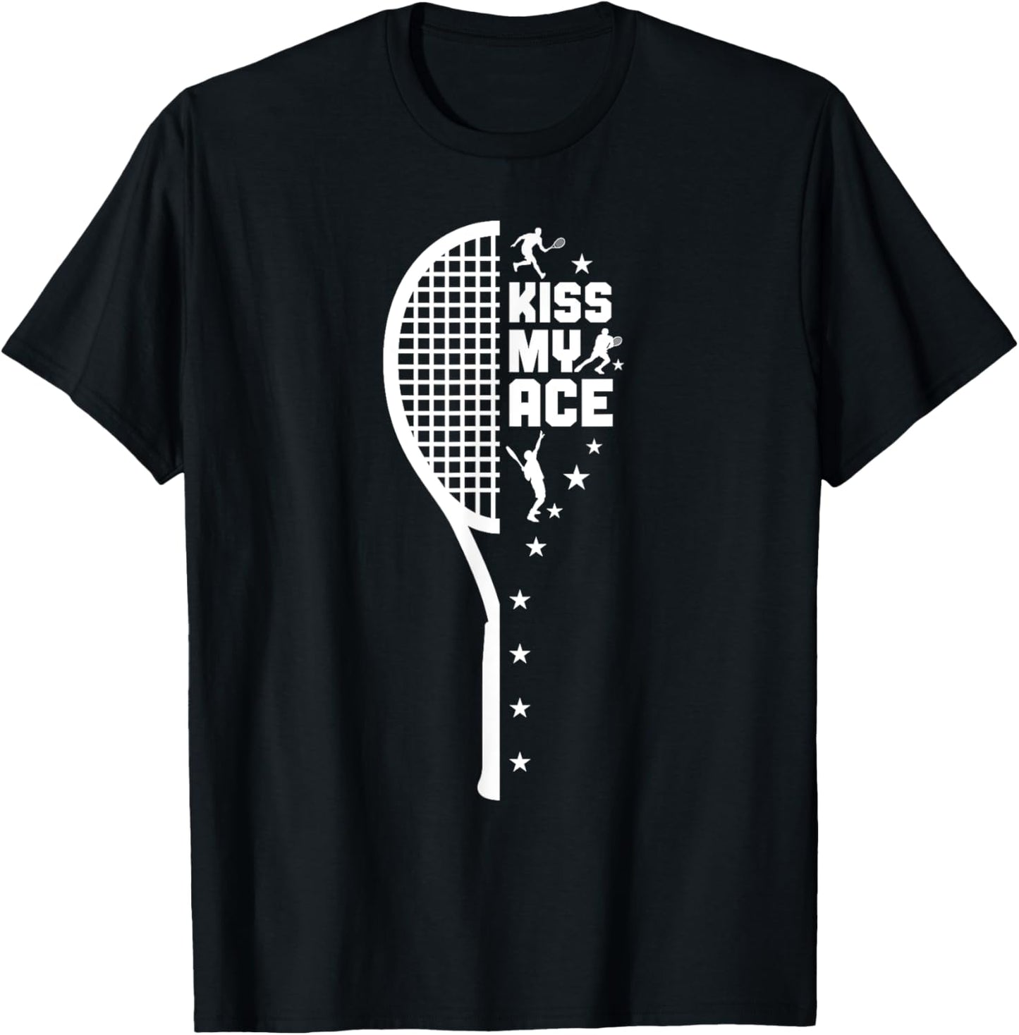 Kiss My Ace Sport Funny Tennis T-Shirt - T-Shirt | Black